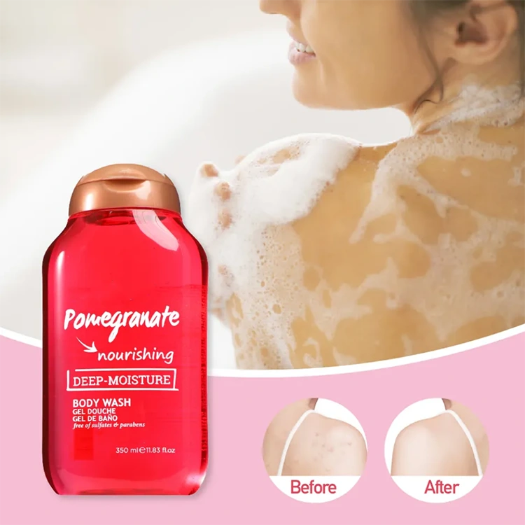 Nettoyant pour le corps nourrissant et hydratant en profondeur au gingembre et à la grenade